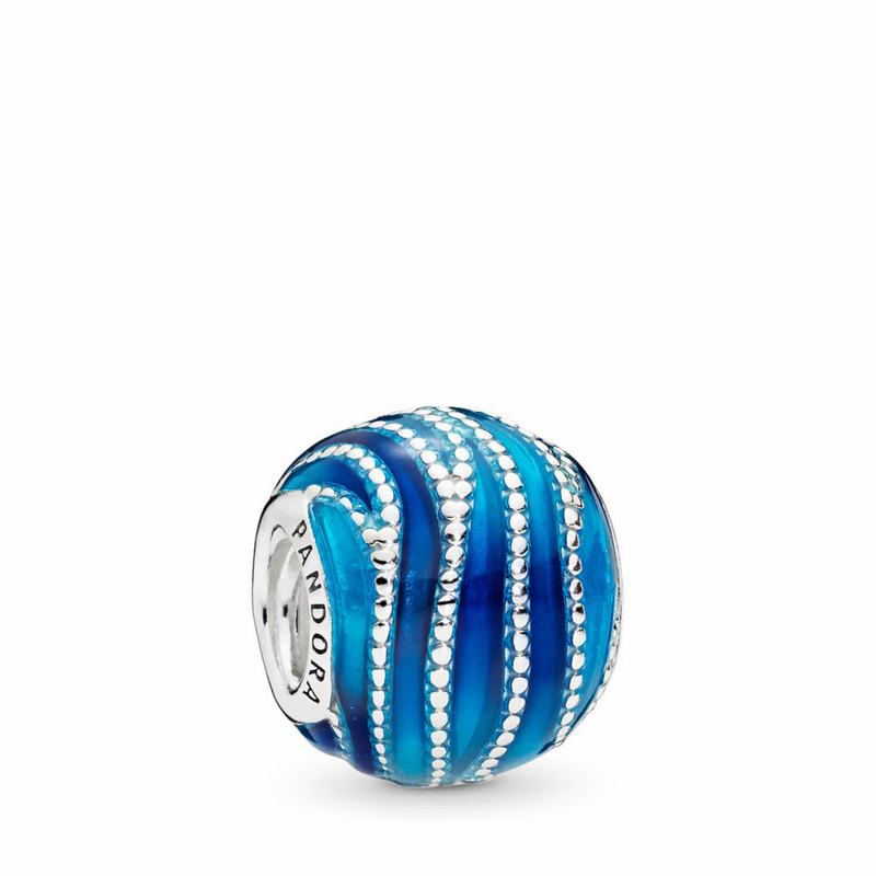 Pandora Blue Swirls Charm Silver Egypt BW3680971